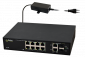 Pulsar SF108-90W switch 10-portowy PoE dla 8 kamer IP, 2x SFP, 2x Gigabit LAN rack