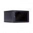 Linkbasic szafa wisząca rack 19'' 6U 600x600mm czarna (drzwi przednie szklane)