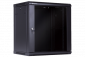 Linkbasic szafa wisząca rack 19 12U 600x450mm czarna (drzwi przednie szklane)