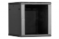 Szafa wisząca rack 19'' 15U 600x600mm czarna (drzwi przednie szklane)