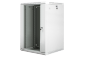 Szafa instalacyjna wisząca 19'' 18U 600x600mm szara (drzwi szklane)