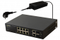 Pulsar SF108 switch 12-portowy PoE dla 8 kamer IP, 2x SFP, 2x Gigabit LAN