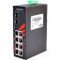 LNP-0802C-SFP-T 8 portowy przemysłowy switch 6x10/100Tx (30W/port), 2x Gigabit Combo (2x10/100/1000 RJ45, 2x100/1000 SFP), temp. pracy od -40°C do 75°C