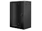 Szafa instalacyjna wisząca 19'' 18U 600x450mm czarna (drzwi szklane)