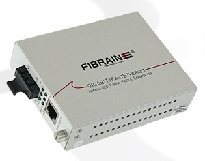 Media konwerter Fibrain SC duplex SM 1310nm, RJ 45 10/100/1000 20km z autonegocjacją