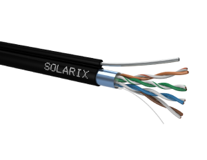 Zewnętrzny kabel instalacyjny Solarix CAT5E FTP PE samonośny