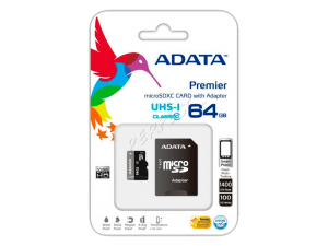 ADATA karta pamięci micro SDXC 64GB +SDHC Adapter