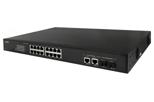 Pulsar SF116 switch 20-portowy PoE dla 16 kamer IP, 2x SFP, 2x Gigabit LAN